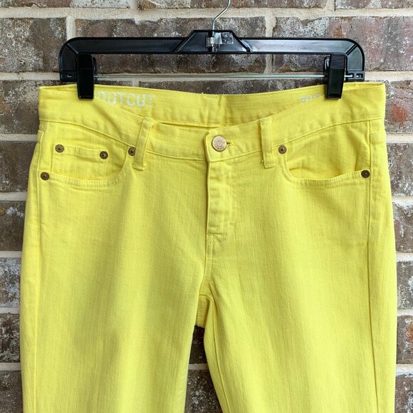 Women's Boot Cut Low Rise Jeans Bright Yellow - Picture 7 of 14